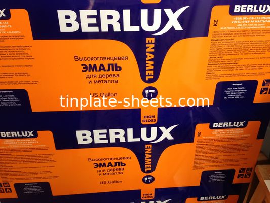 जंग प्रतिरोध मुद्रित टिनप्लेट चौड़ाई 512mm-1100mm उच्च शक्ति T3