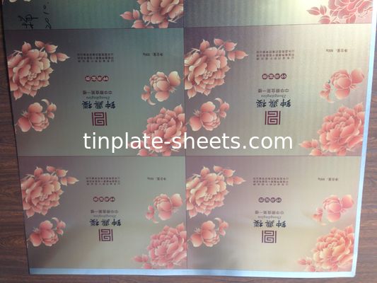 जंग प्रतिरोध मुद्रित टिनप्लेट चौड़ाई 512mm-1100mm उच्च शक्ति T3 T4 T5