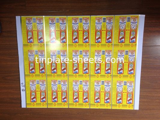 पेय डिब्बों के लिए जंगरोधी मुद्रित टिनप्लेट शीट पर्यावरण के अनुकूल T2.5