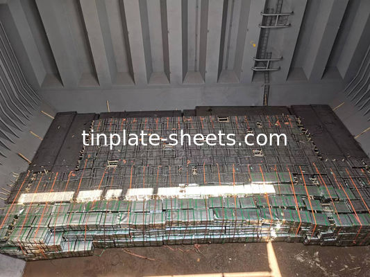 JISG3303 मानक इलेक्ट्रोयटिक टिनप्लेट शीट T2 T2.5 T3 T4 T5 टेम्पर टिनप्लेट मिल फैक्ट्री टिनप्लेट खाद्य डिब्बों के लिए