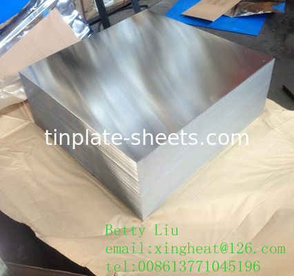 अच्छी ढालना क्षमता इलेक्ट्रोलाइटिक टिन प्लेट शीट के साथ बीए annealing T3 T4 T5