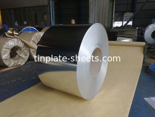 T2/T2.5/T3/T4/T5 टेम्पर इलेक्ट्रोलाइटिक टिन प्लेट कॉइल पैकिंग टिकाऊ