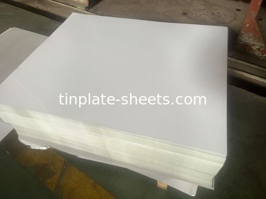 डिब्बों के लिए अनुकूलन योग्य टिनप्लेट शीट एमआर और एसपीसीसी सामग्री विभिन्न मोटाई और तापमान विकल्प
