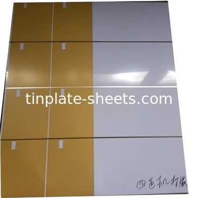 उच्च प्रदर्शन T4 T5 मुद्रित टिनप्लेट शीट 0.13 से 0.49 मिलीमीटर 2.0/2.0