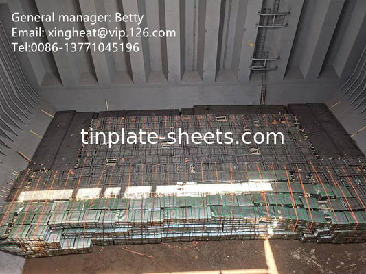 खाद्य डिब्बों के लिए टिनप्लेट शीट JIS G3303 मानक T3 T4 T5 DR8 2.8/2.8 STONE FINISH इलेक्ट्रोलाइटिक टिनप्लेट शीट