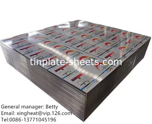 चांदी/मैट समाप्त टिन प्लेट शीट धातु 600mm-1160mm काटने की लंबाई