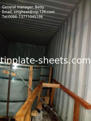 एमआर / एसपीसीसी टिनप्लेट स्टील 600mm-1160mm काटने की लंबाई स्लिवर सतह T3 T4