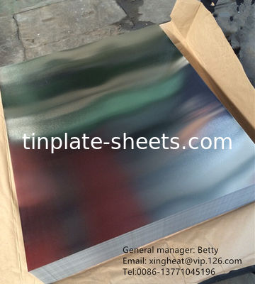 टिन लेपित स्टील शीट 512mm-986mm