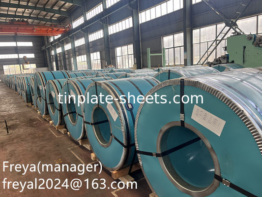Tinplate Tin Coating 2.8/2.8 2.0/2.0 1.1/1.1 T2.5 T4 T5 DR8 DR9 टिनमिल उत्पाद टिनप्लेट शीट कॉइल