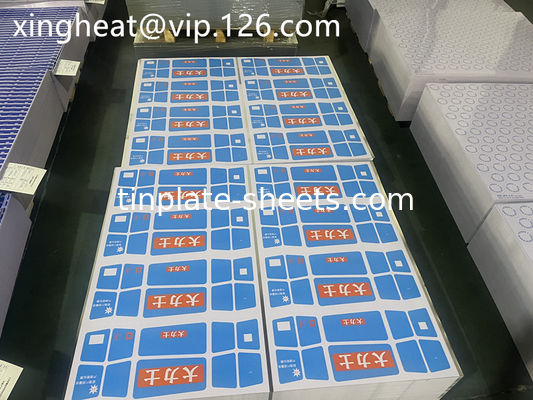 1.1/1.1 से 5.6/5.6 मुद्रित टिनप्लेट शीट के लिए उपलब्ध टिन कोटिंग