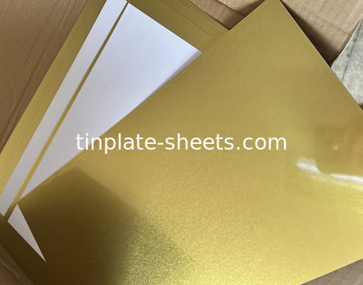 उच्च शक्ति T3 T4 T5 मुद्रित टिनप्लेट स्टील शीट 512mm-1100mm चौड़ाई 2.0/2.0
