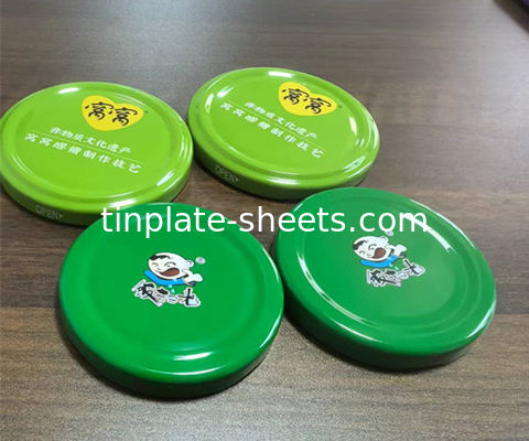उच्च शक्ति T3 T4 T5 मुद्रित टिनप्लेट स्टील शीट 512mm-1100mm चौड़ाई 2.0/2.0