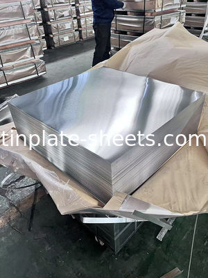 600mm-1160mm टिनप्लेट शीट विभिन्न पैकेजिंग आवश्यकताओं के लिए आदर्श काटने की लंबाई