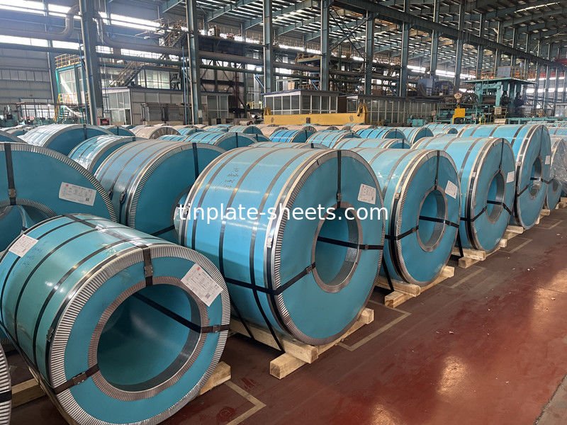 चौड़ाई 512-980mm T4 T5 DR8 प्राइम इलेक्ट्रोलाइटिक टिनप्लेट उच्च संक्षारण प्रतिरोध