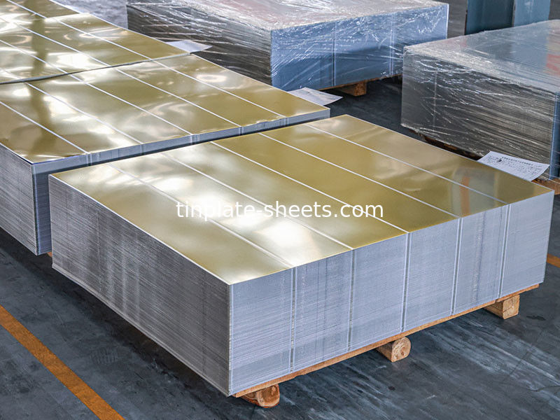 JIS G3303 EN10202 ASTM624 स्टैंडर्ड टिनप्लेट शीट के लिए रासायनिक डिब्बे और खाद्य डिब्बे प्रतिस्पर्धी