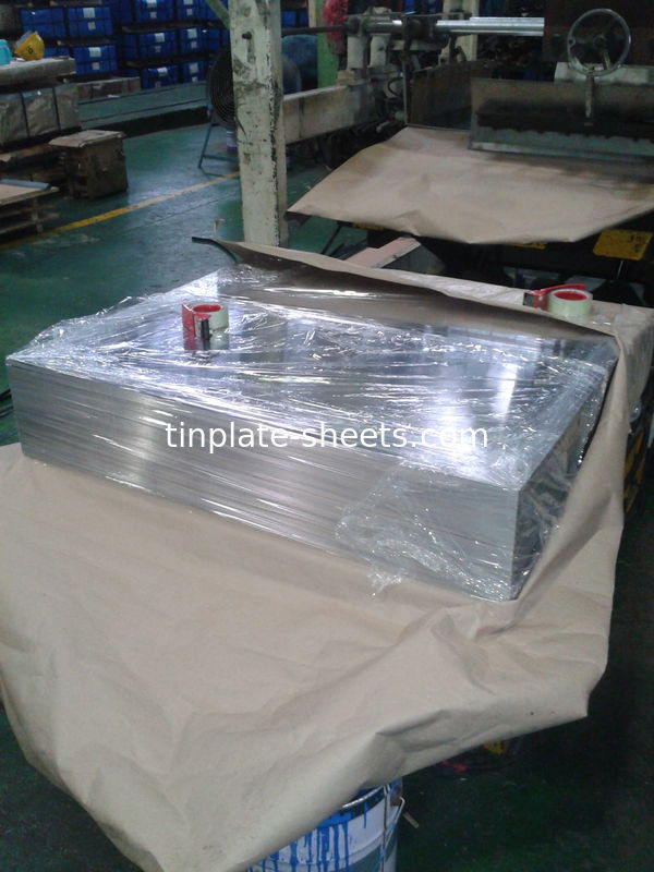 अच्छी गुणवत्ता वाली टिनप्लेट शीट पैकेजिंग डिब्बे JIS G3303 मानक DR8 T4 T3 T2.5 पत्थर खत्म