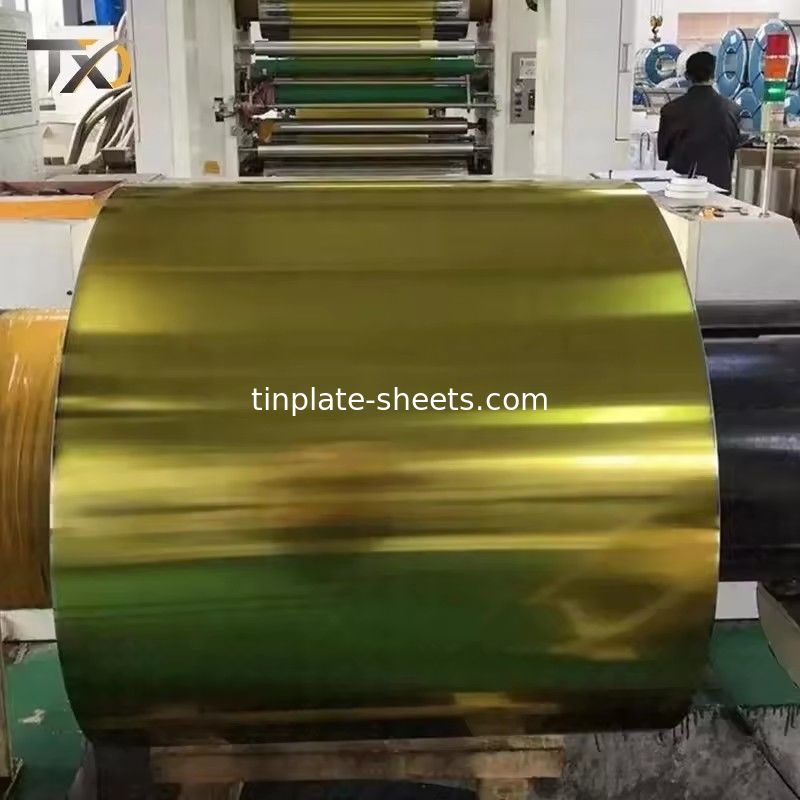 चौड़ाई 512mm-1100mm टिनप्लेट शीट मुद्रित उच्च संक्षारण प्रतिरोध 2.0/2.0