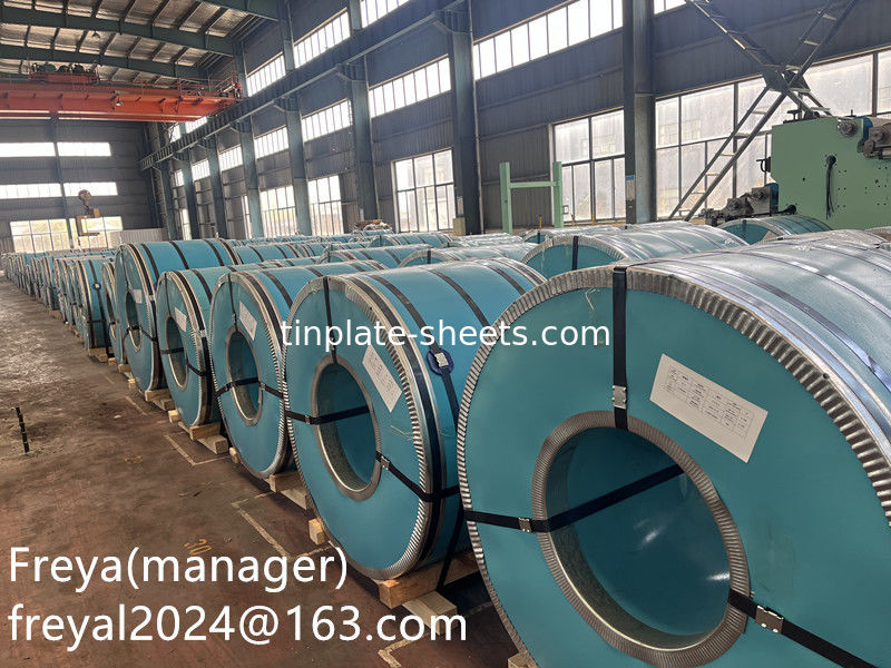 Tinplate Tin Coating 2.8/2.8 2.0/2.0 1.1/1.1 T2.5 T4 T5 DR8 DR9 टिनमिल उत्पाद टिनप्लेट शीट कॉइल