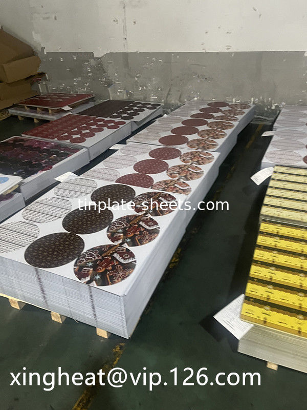 अच्छी गुणवत्ता वाली 6 रंग मुद्रित 4 रंग मुद्रित टिनप्लेट शीट खाद्य के लिए टिनप्लेट सफेद सोने मुद्रित कर सकते हैं