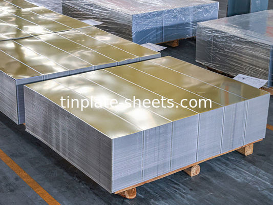 JIS G3303 EN10202 ASTM624 स्टैंडर्ड टिनप्लेट शीट के लिए रासायनिक डिब्बे और खाद्य डिब्बे प्रतिस्पर्धी