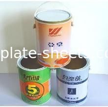 खाद्य डिब्बे या रासायनिक के अंदर के लिए सोने के साथ सफेद पारदर्शी Lacquered Tinplate T3
