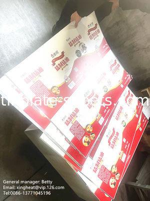 2.8/2.8 टिन लेपित स्टील 0.15mm-0.49mm मोटाई EN10202 मानक 2.0/2.0