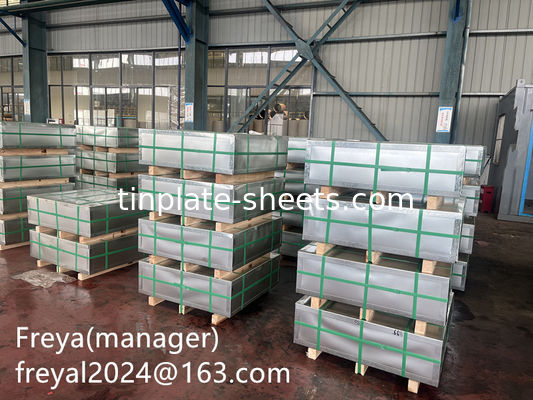 Tinplate Sheets Tin Plated Steel For Cannes Bright/Stone/Silver/Matt Delivery 40 दिन बाद अग्रिम जमा या एल/सी